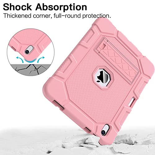 Azzsy Case for iPad (A16) 11th Generation 11 Inch 2025 / iPad 10th Generation 10.9 Inch 2022, [Built-in Pencil Holder] Heavy Duty Shockproof Rugged Protective Case, Rose Gold2 - Image 4