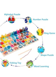 Wooden Puzzles Toddler Toys, Kids Number Alphabet Learning Toys, Shape Sorter Fishing Game for Age 3 4 5 6 Years Children - pzsku/ZEF2F684DCC0901DDAFA5Z/45/_/1690967812/ec2ef735-3353-484a-8e51-0419a232287a