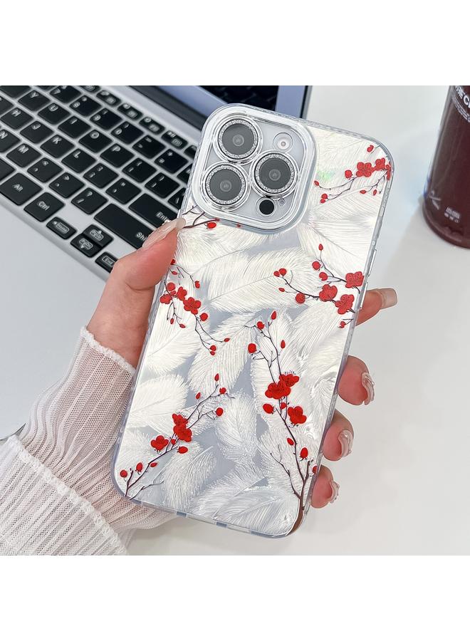 اس-توب جراب لهاتف iPhone 13 Pro مصنوع من مادة TPU بتصميم زهور مطلية بالكهرباء - Image 1