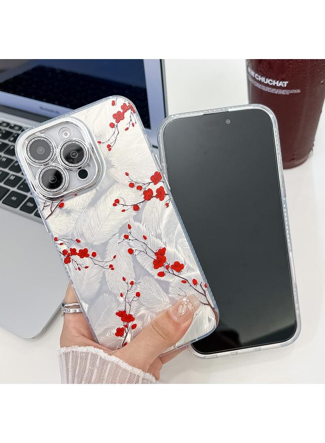 اس-توب جراب لهاتف iPhone 13 Pro مصنوع من مادة TPU بتصميم زهور مطلية بالكهرباء - Image 4