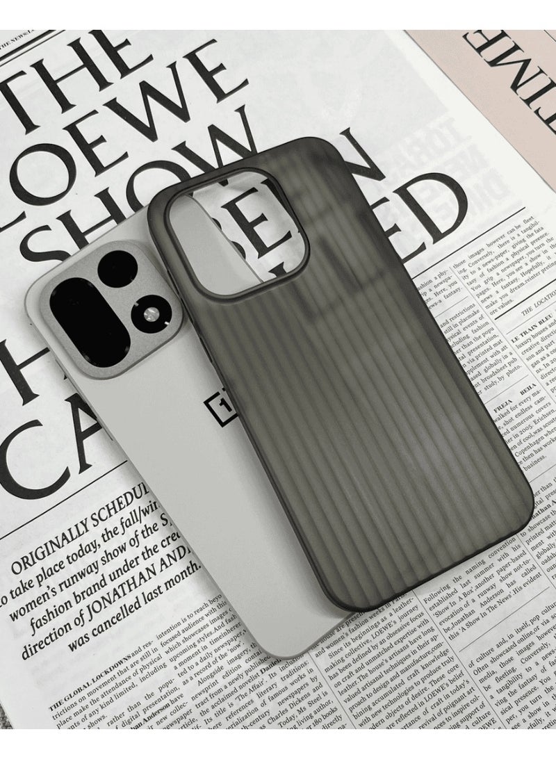 Compatible with Oneplus 15 back Case cover,Ultra light, Frosted transparent back panel, Vertical wave pattern style, Anti fingerprint, Anti drop, Thin, Original color - Image 5