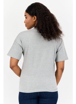 Looney Tunes Women Crew Neck Short Sleeve Graphic Print T-Shirt, Grey  - Image 4