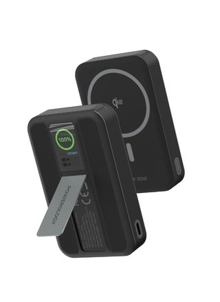 Black - Vision 10000mAh Power Bank - Kickstand