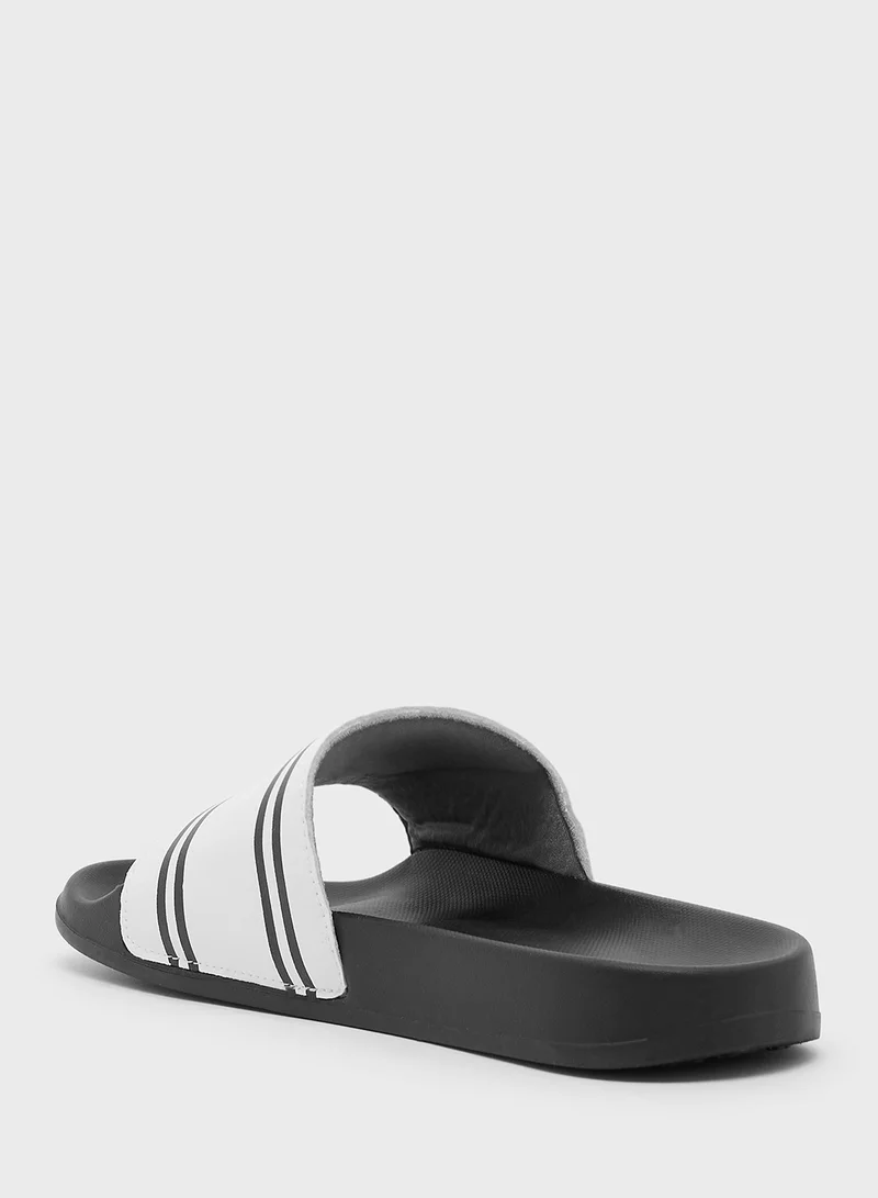 Seventy Five Stripes Detail Casual Slides