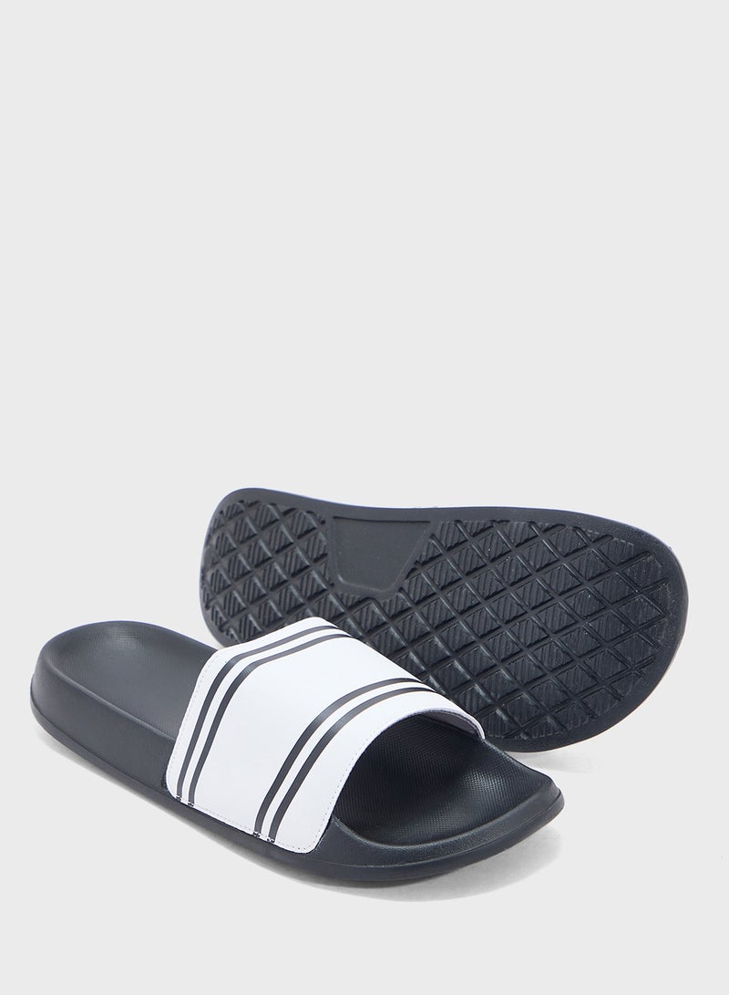 Seventy Five Stripes Detail Casual Slides  - Image 3