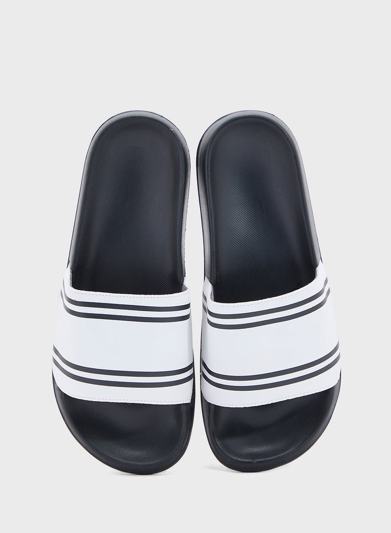 Seventy Five Stripes Detail Casual Slides  - Image 4