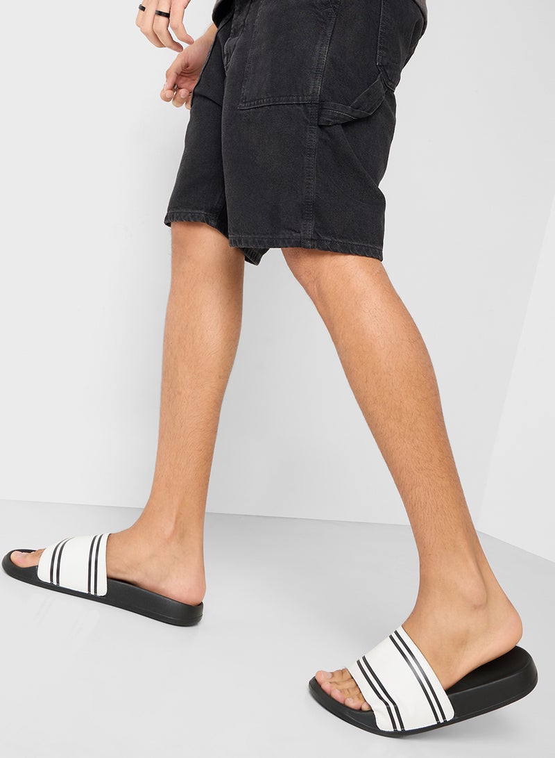 Seventy Five Stripes Detail Casual Slides  - Image 5