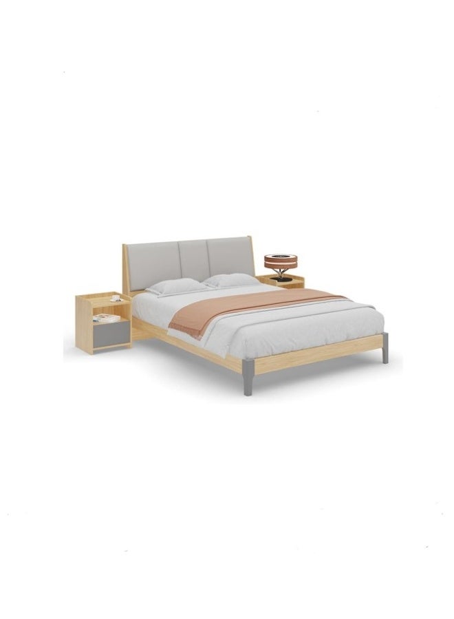 ROYALOAK Weston Queen Bed MDF with Melamine Finish, Upholstered Headboard, Comfort Back Support, Modern Design - Image 5