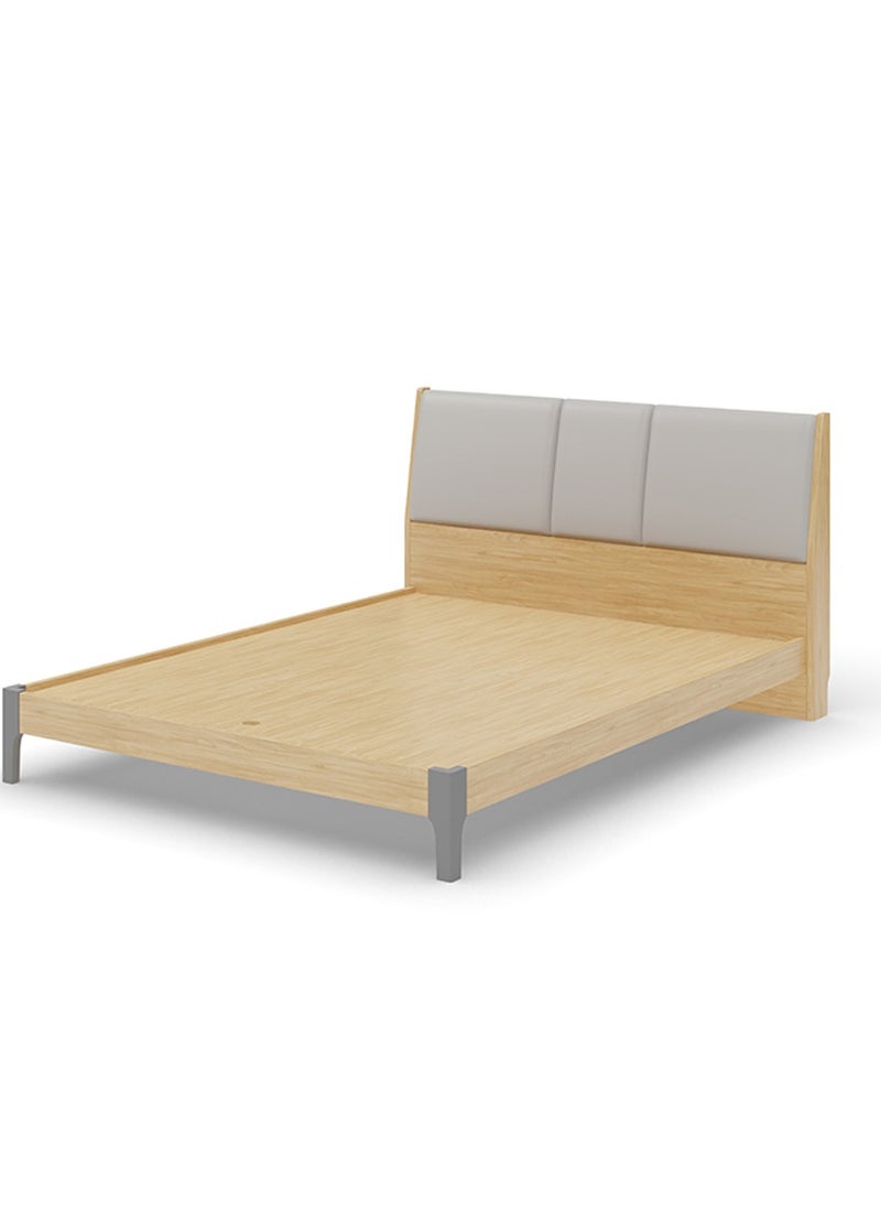 ROYALOAK Royaloak Weston Queen Bed | MDF With Melamine Finish | Upholstery Headboard | Comfort Back Support | Modern Design | Durable & Long Lasting | Wood Queen Bed | Wooden Bed Queen Size | Wooden Bed  - Image 1