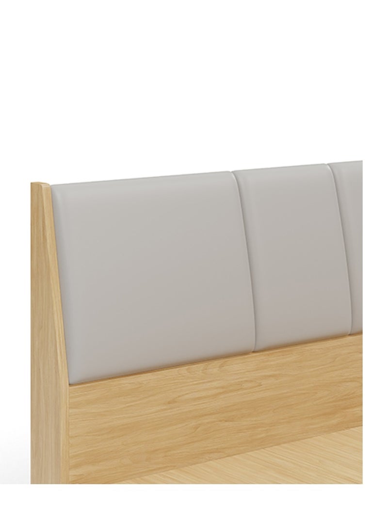 ROYALOAK Royaloak Weston Queen Bed | MDF With Melamine Finish | Upholstery Headboard | Comfort Back Support | Modern Design | Durable & Long Lasting | Wood Queen Bed | Wooden Bed Queen Size | Wooden Bed  - Image 4