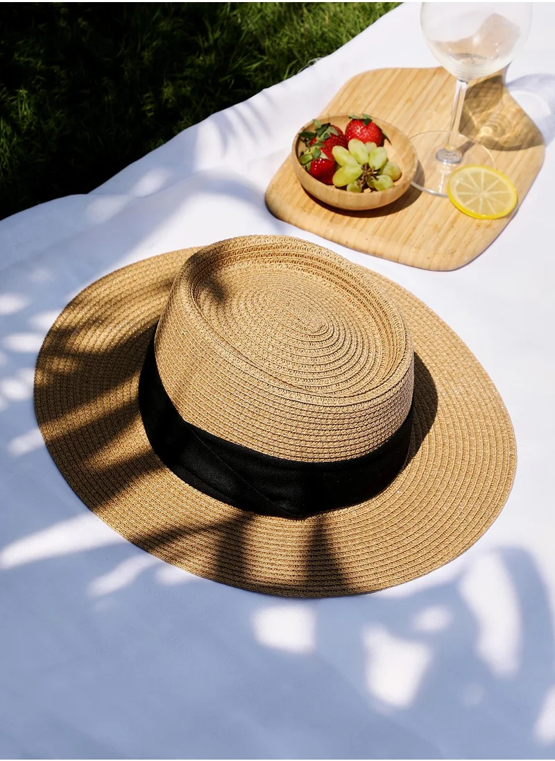 صوص هاوت Women's Tropez Panama Hat - Tan Brown