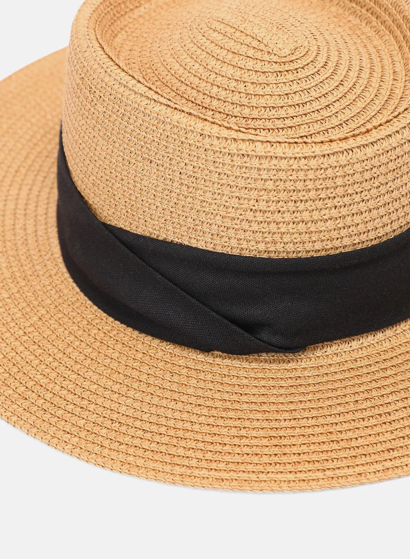 Haute Sauce Women's Tropez Panama Hat - Tan Brown