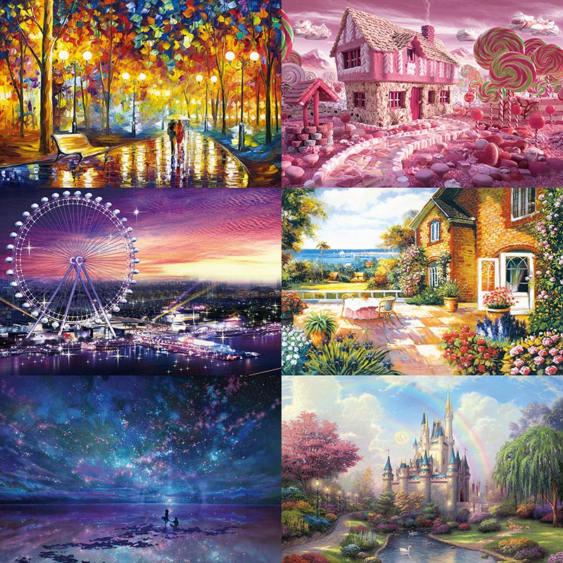 Adult 1000 Pieces Of World Famous Paintings Van Gogh Starry Sky Youth Puzzle Paper Puzzle Decompression Toy Supply - Image 5