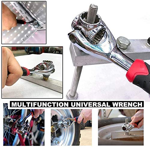 ONPRIX ONPRIX 48 in 1 Socket Wrench Tools Works with Spline Bolts Torx 360 Degree 6Point Universal Furniture Car Repair Hand Tool Handles up to 135kg of Pressure Universal Hand Tool Wrench  - Image 3