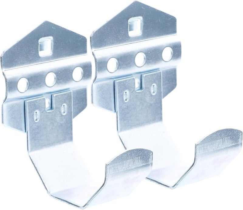 خطافات لوح معدني ثقيل 2 قطعة مع ذيل مقوس مرتفع لتخزين الأدوات بشكل آمن - Image 2