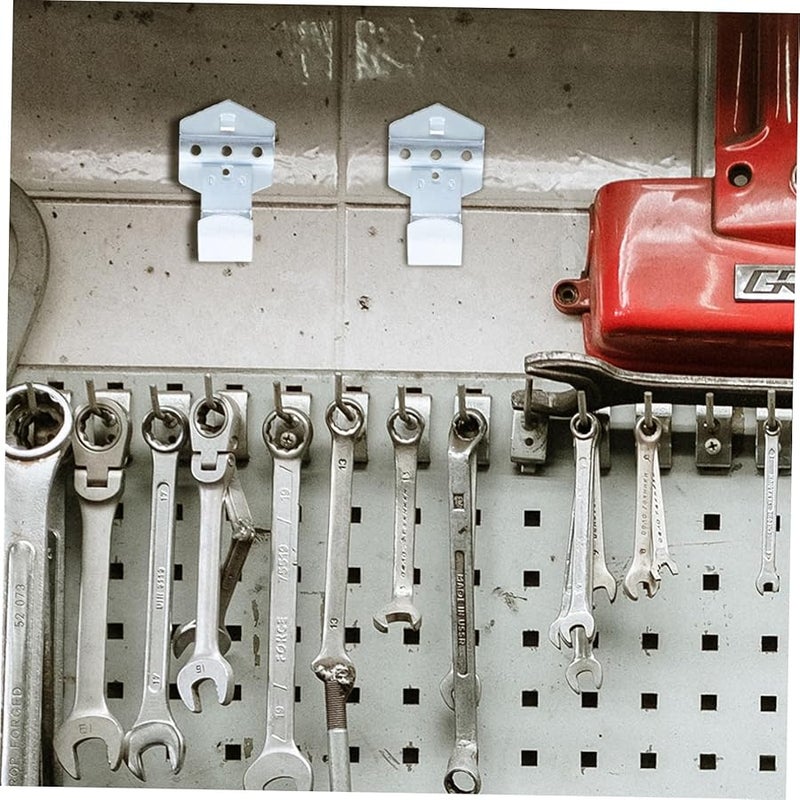 خطافات لوح معدني ثقيل 2 قطعة مع ذيل مقوس مرتفع لتخزين الأدوات بشكل آمن - Image 5