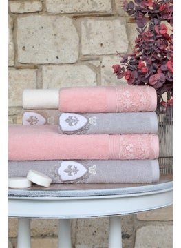 özdilek Wedding Family Bathrobe Set Gray-Powder  - Image 2