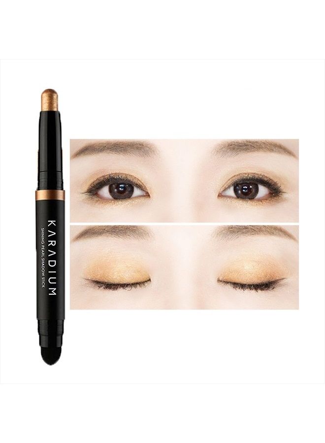 KARADIUM Shining Pearl Smudging Eye Shadow Stick, 1.4 g, #8 Caramel Gold - Image 1