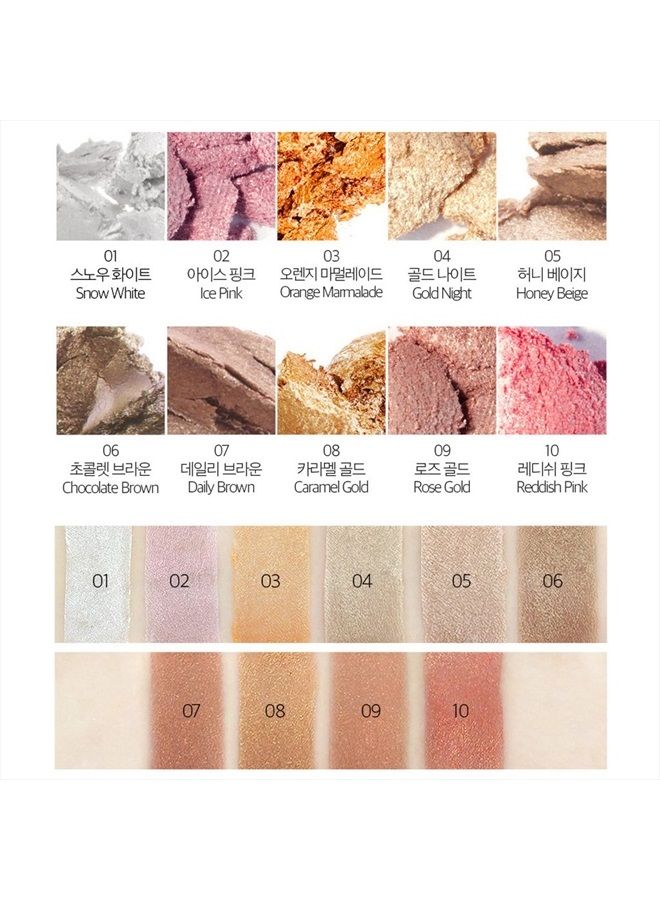 KARADIUM Shining Pearl Smudging Eye Shadow Stick, 1.4 g, #8 Caramel Gold - Image 3