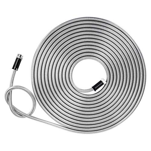 Beaulife Metal Garden Hose 25 ft Flexible No Kink Lightweight RV Drinking Water Hose Extension Leader Hose Heavy Duty Outdoor - Image 2