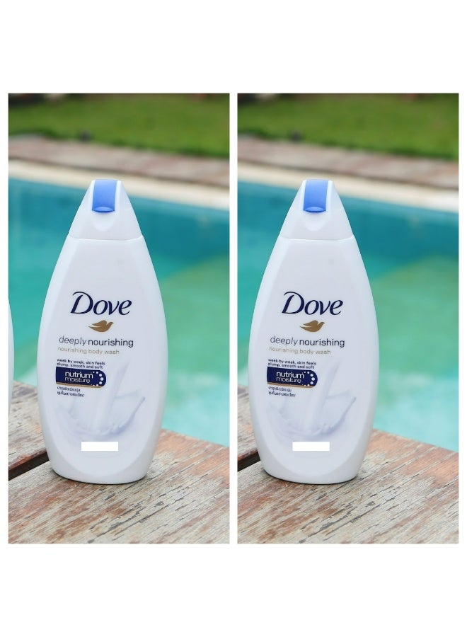 Dove Go Fresh Body Wash Deeply Nourishing 200ml 2 pcs