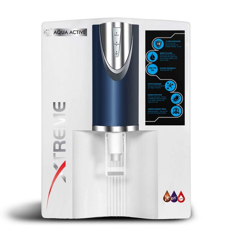 Aqua Active 10L water purifier UV e-boiling+Alkaline with Active Copper,Mineral Guard Technology,7 stages of purification - 100 GPD  - Image 1