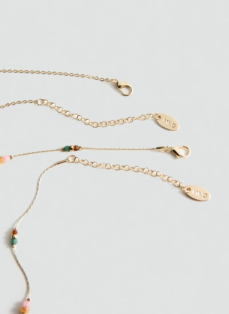 Mango  Mixed double necklace for Women | Best Price UAE