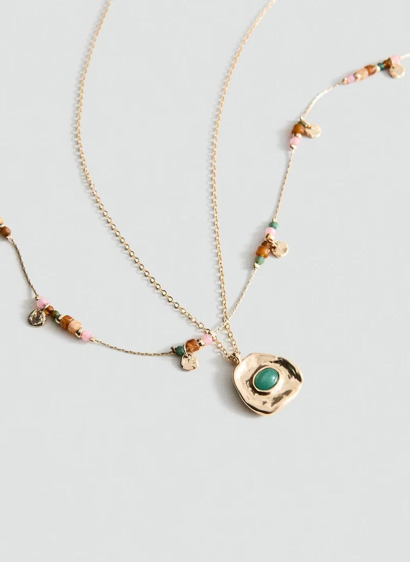 مانجو Mixed double necklace