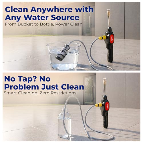 Woscher AquaVolt Cordless Portable Wireless Pressure Washer for Car Wash Bike Washing and Multipurpose Cleaning | 156W | 7500mAh| Triple Battery | |10L/Min | 12+6 Months Warranty - Image 5