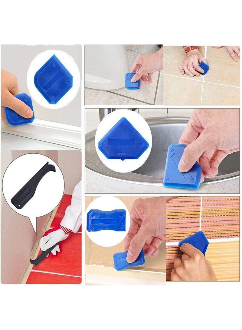 Rubik Silicone Caulking Tools Kit, 3-in-1 Sealant Finishing Trowel Tool (Stainless Steelhead) for Sealing Caulk Grout Removal Glass Glue Angle Scraper for Kitchen Bathroom Windows Sink Tile Joint  - Image 3
