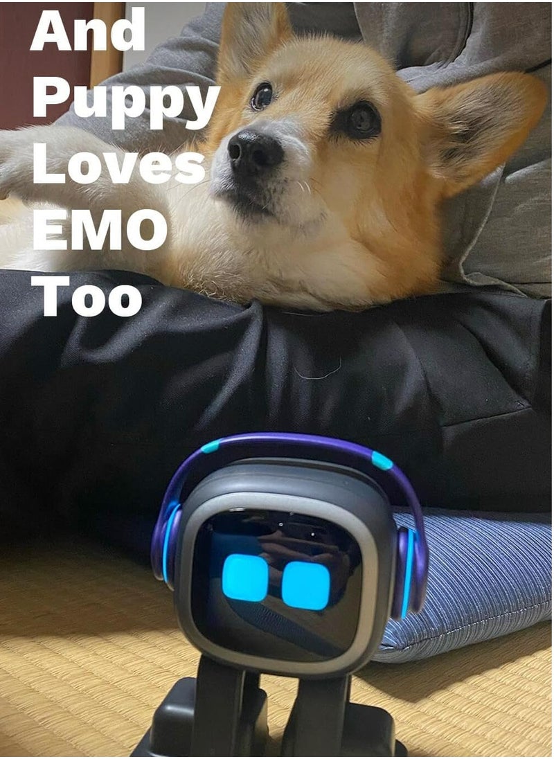 LIVING.AI - EMO Go Home AI Desktop Pet Robot - ChatGPT Enabled with Voice Commands & Dance Feature, Interactive Robot Pet with EMO Smart Lighting Automatic Charging Version - Image 1