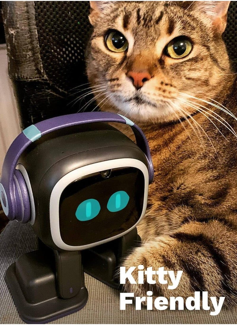 LIVING.AI - EMO Go Home AI Desktop Pet Robot - ChatGPT Enabled with Voice Commands & Dance Feature, Interactive Robot Pet with EMO Smart Lighting Automatic Charging Version - Image 1