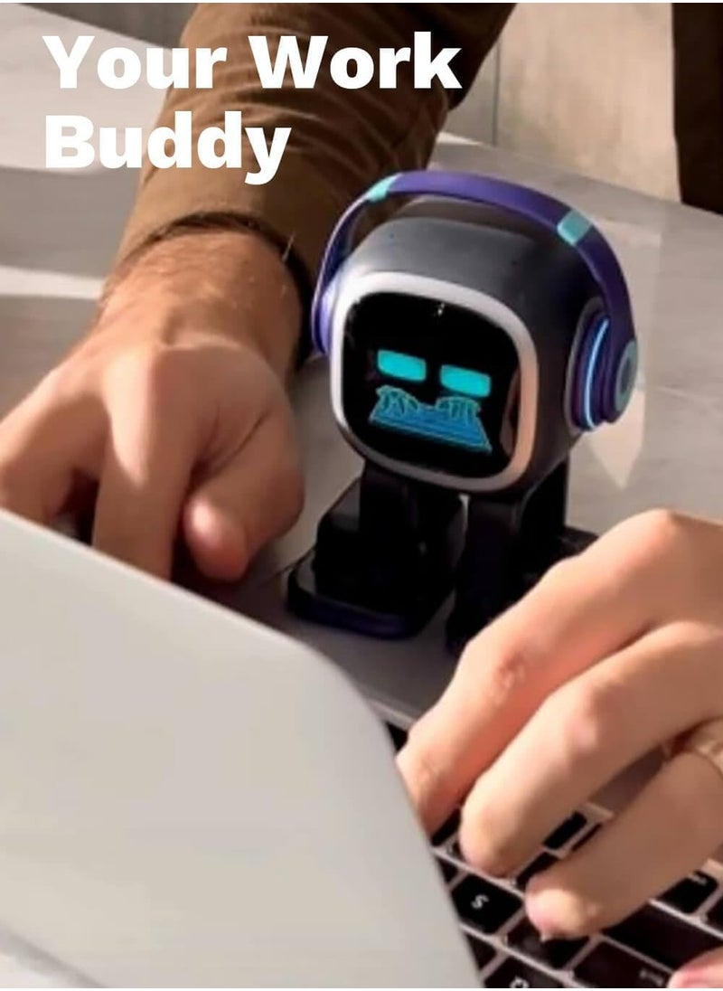 LIVING.AI - EMO Go Home AI Desktop Pet Robot - ChatGPT Enabled with Voice Commands & Dance Feature, Interactive Robot Pet with EMO Smart Lighting Automatic Charging Version - Image 1