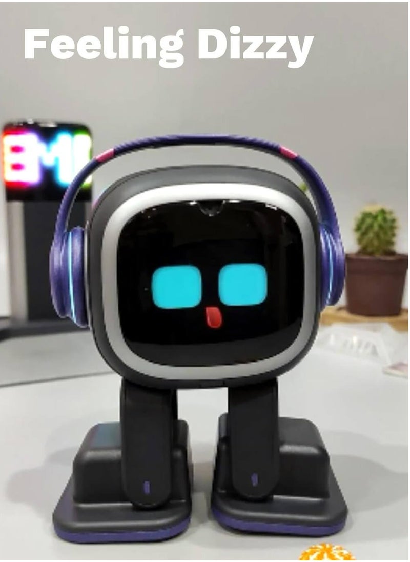 LIVING.AI - EMO Go Home AI Desktop Pet Robot - ChatGPT Enabled with Voice Commands & Dance Feature, Interactive Robot Pet with EMO Smart Lighting Automatic Charging Version - Image 1