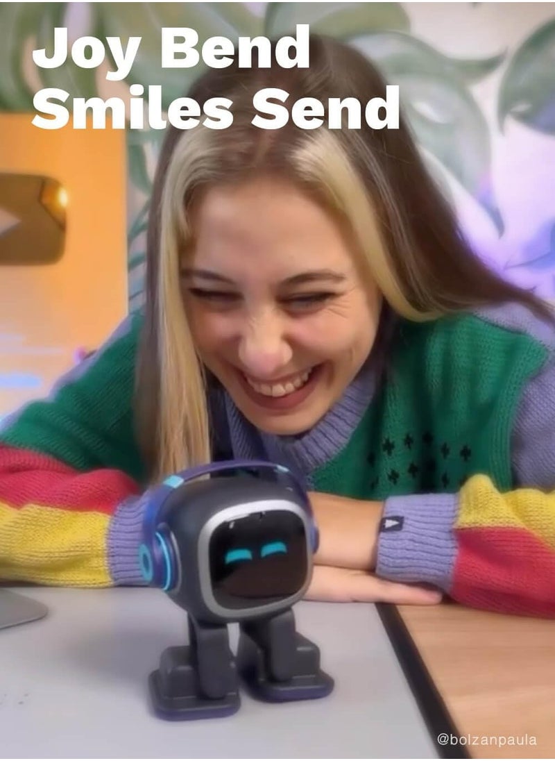 LIVING.AI - EMO Go Home AI Desktop Pet Robot - ChatGPT Enabled with Voice Commands & Dance Feature, Interactive Robot Pet with EMO Smart Lighting Automatic Charging Version - Image 1
