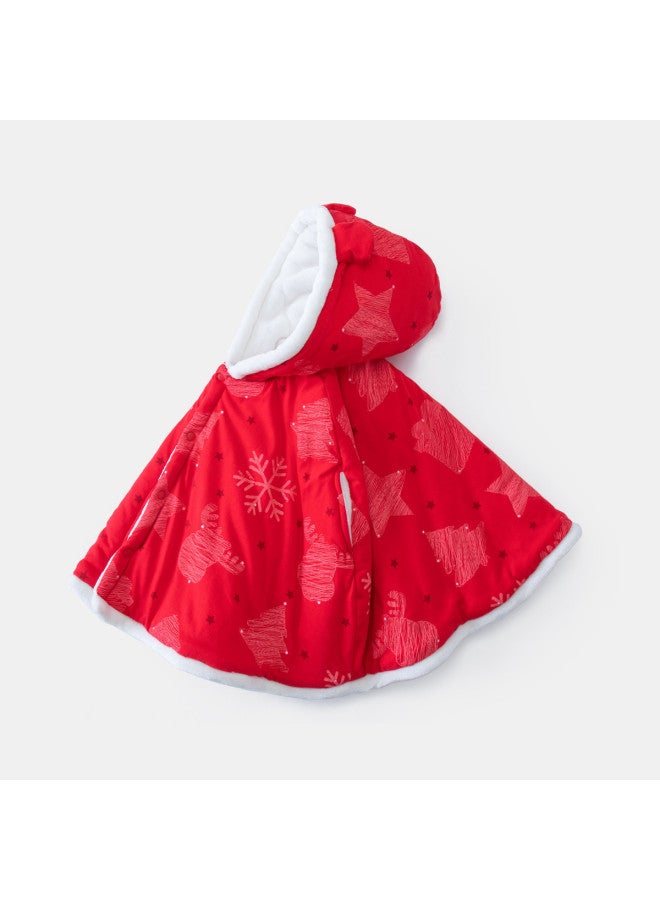 Boys And Girls New Year Cloak Outwear Winter Fleece-lined Children's Cape - Image 5