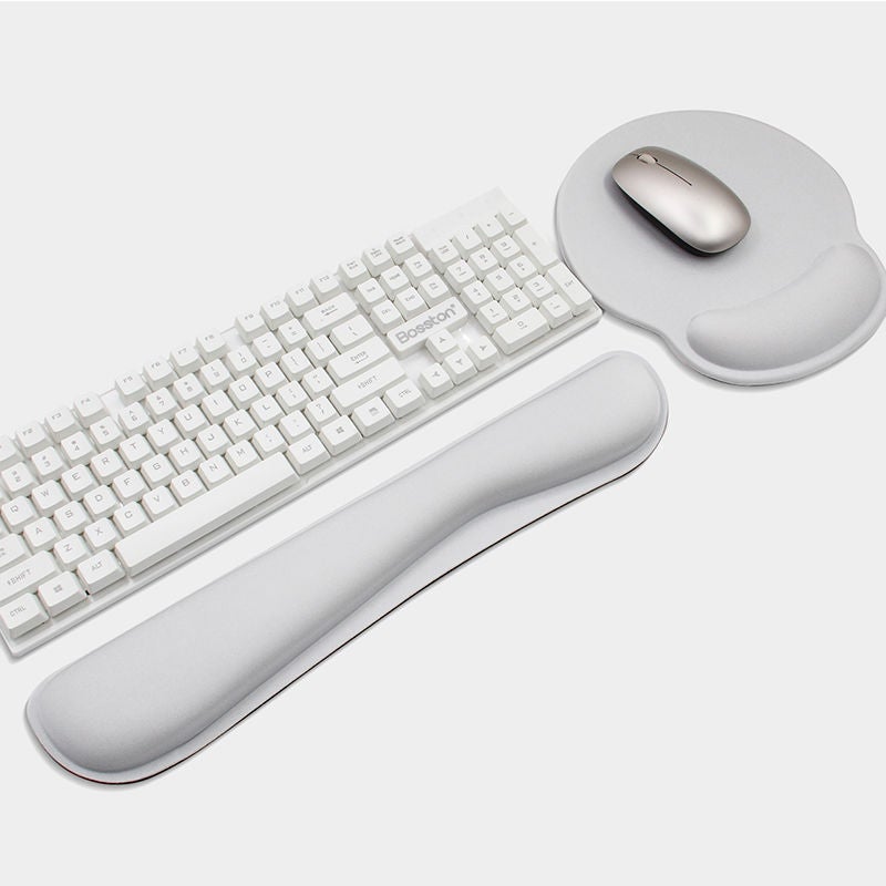 Silicone Wrist Rest Mouse Pad Keyboard Support Set For Men And Women, Mouse Wrist Pad, Wrist Support, Mechanical Keyboard Support Pad, Light Luxury - Image 1