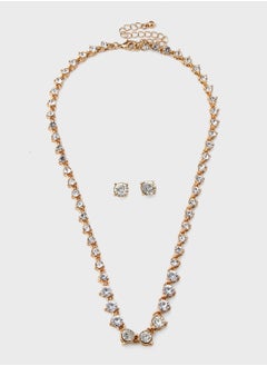 Ella Limited Edition Diamante Necklace & Earring Set  - Image 1