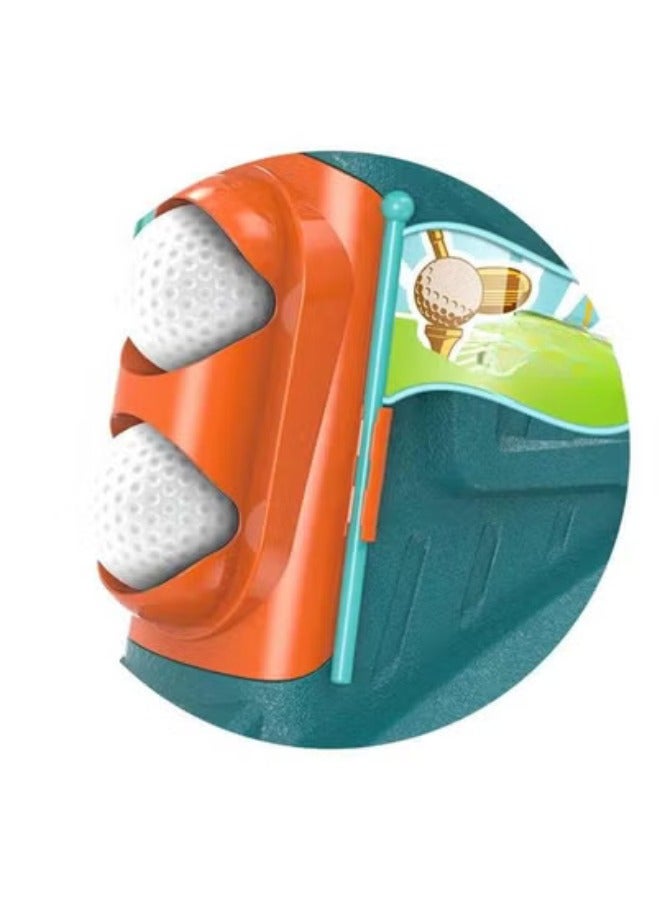 King Sport Kids Golf Cart Toy Set Outdoor Sports Playset with Plastic Clubs Balls and Holes Fun Garden Toy for Boys and Girls Ages 3 Plus - Image 5