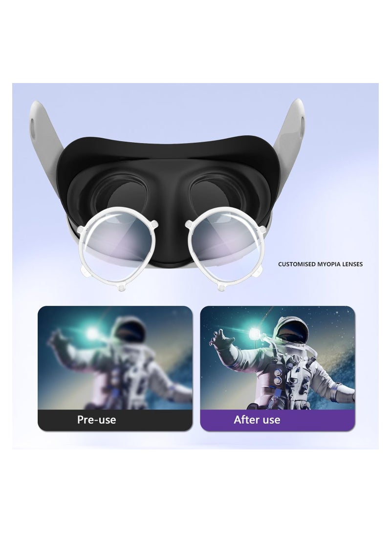 SOLARAE Anti-Blue Lens Frame Compatible for Meta Quest 3 Lens Protector Accessories, Glasses Spacer, Lens Replacement, Anti-Glare, Anti-Dust, Anti-Scratch Easy to Install and Remove, Protect Your Eyes - Image 3