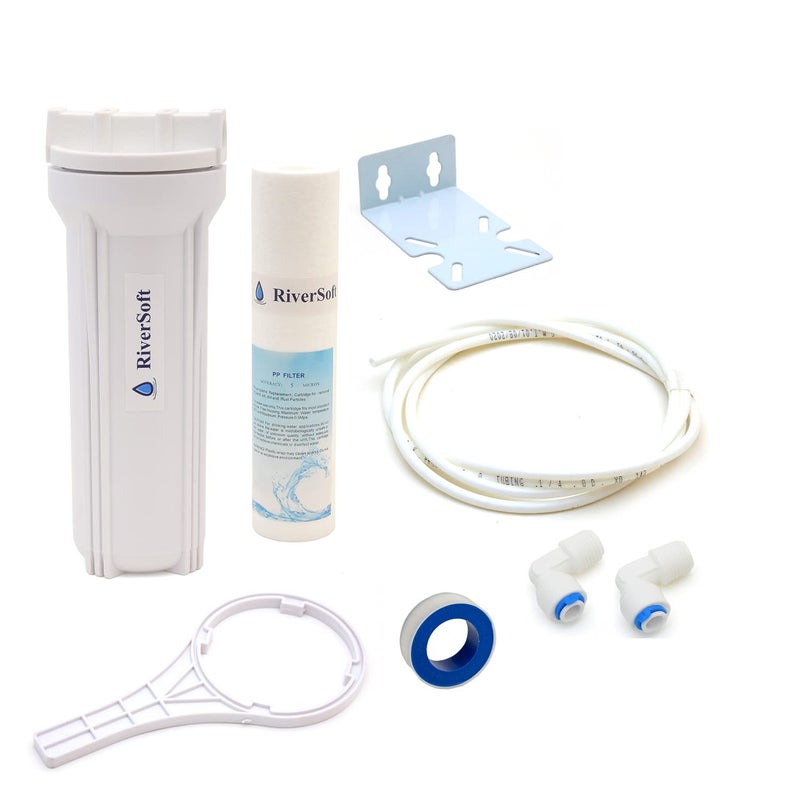 RiverSoft PreRO-6 RO prefilter Heavy housing Assembly |Compatible with All RO Water Purifier (White, PP) - Image 4