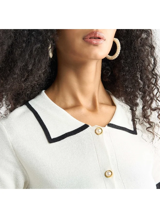 Splash FAV Solid Shirt with Contrast Detail