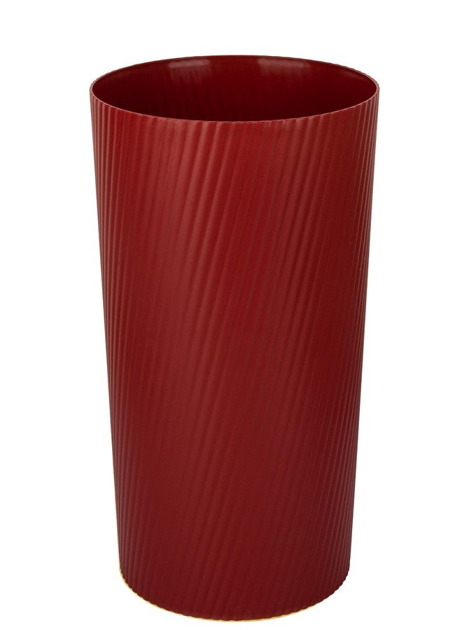 UUJOLY Small Trash Can Wastebasket Garbage Can Container Bins for Bathrooms, Laundry Room, Kitchens, Offices, Kids Rooms, Dorms (Red) - Image 1