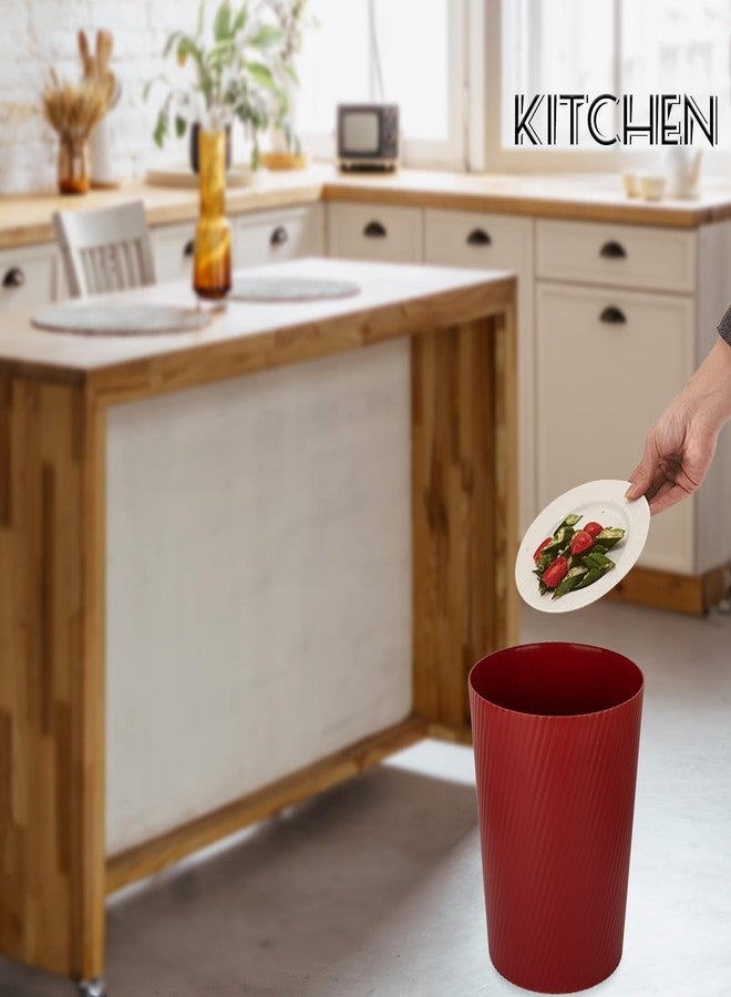 UUJOLY Small Trash Can Wastebasket Garbage Can Container Bins for Bathrooms, Laundry Room, Kitchens, Offices, Kids Rooms, Dorms (Red) - Image 4