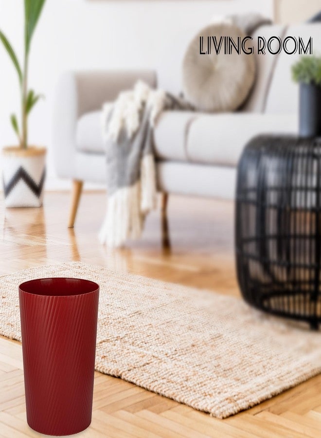 UUJOLY Small Trash Can Wastebasket Garbage Can Container Bins for Bathrooms, Laundry Room, Kitchens, Offices, Kids Rooms, Dorms (Red) - Image 3