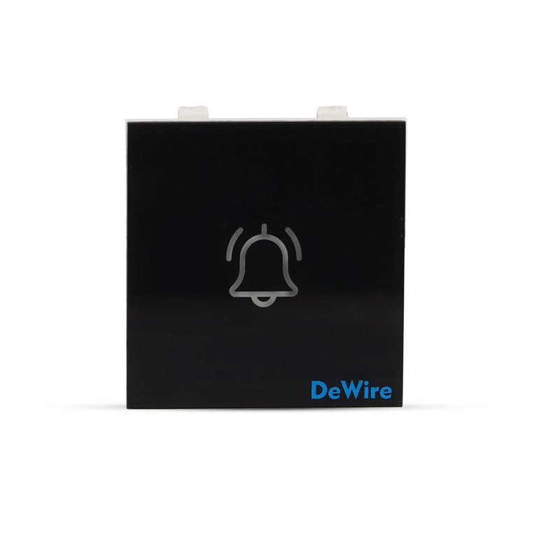 DeWire Touch Bell Switch Glossy Glass Finish Waterproof & Shock Proof Modular Fitting - Image 4