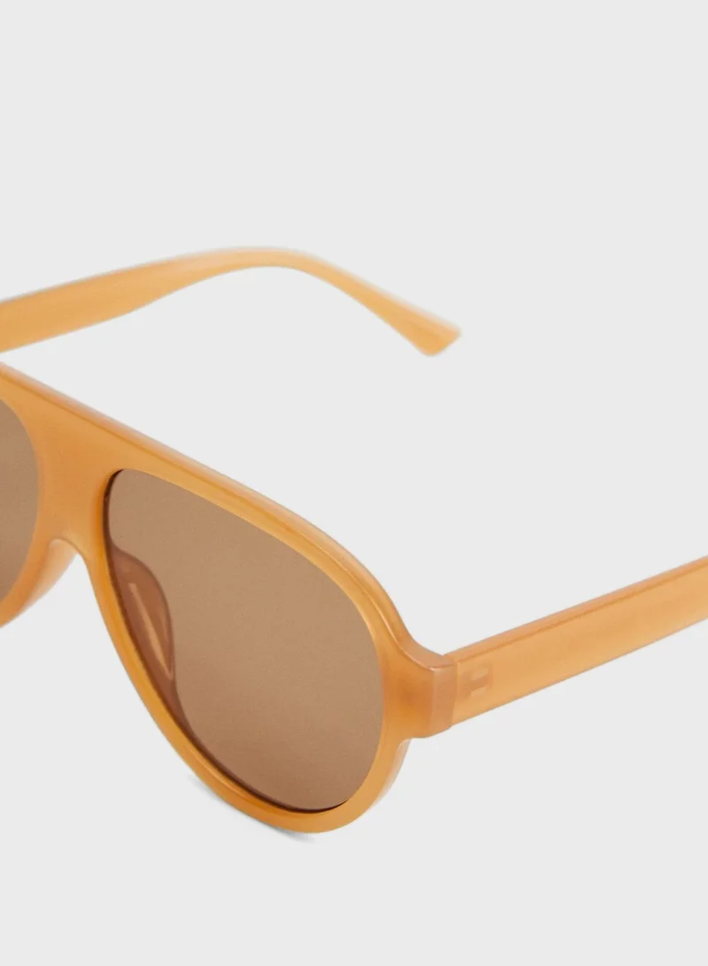 MANGO Sara Retro Style Sunglasses
