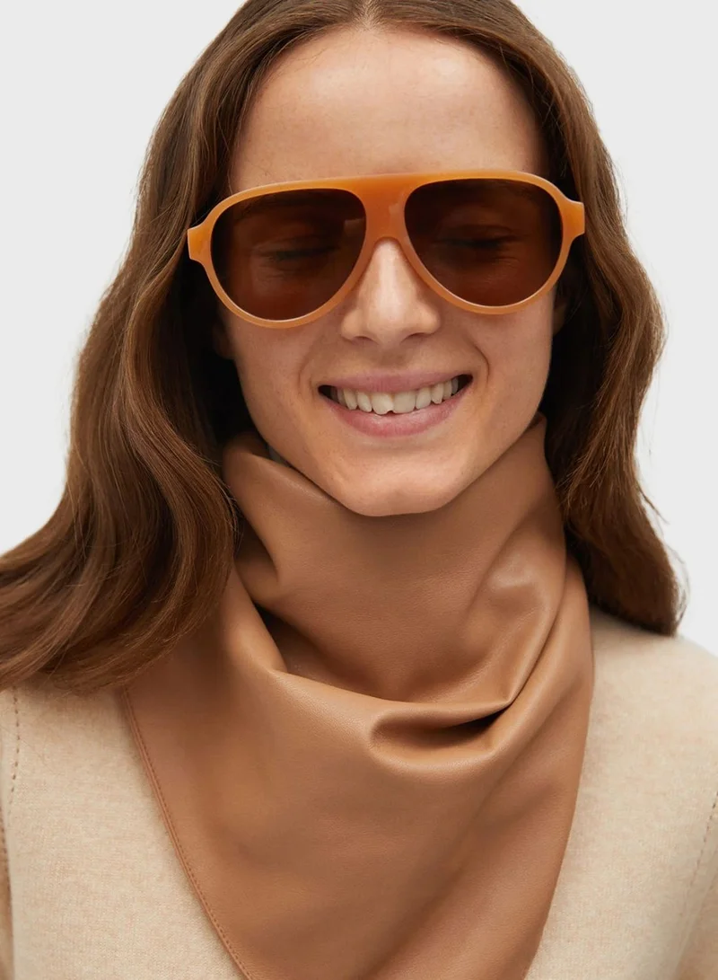 MANGO Sara Retro Style Sunglasses