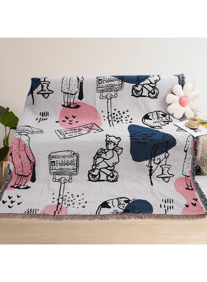 Bluejw Picnic Blanket Ethnic Style Camping Multi-functional Thread Blanket Customizable Sofa Blanket Sofa Towel Cover Blanket Camping Mat Picnic Mat - Image 1