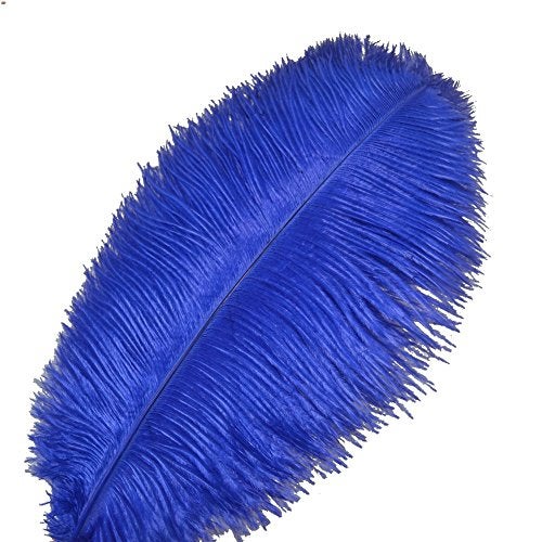 Sowder 10pcs Ostrich Feathers 12-14inch(30-35cm) for Home Wedding Decoration(Royal Blue) - Image 1